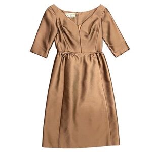 Oleg Cassini‎ Vintage Golden 1960’s “Jackie” Young America Dress Size 4-6